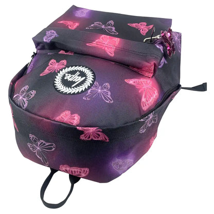 HYPE Kids Backpack for School & Everyday Use (Pink & Purple Glow Butterfly)