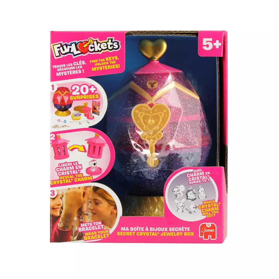 Funlockets Secret Crystal Jewellery Box Egg Design Open Box