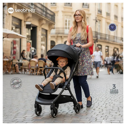 Neobreez DECA Ultra-Lightweight Cabin Size Travel Stroller (Black)