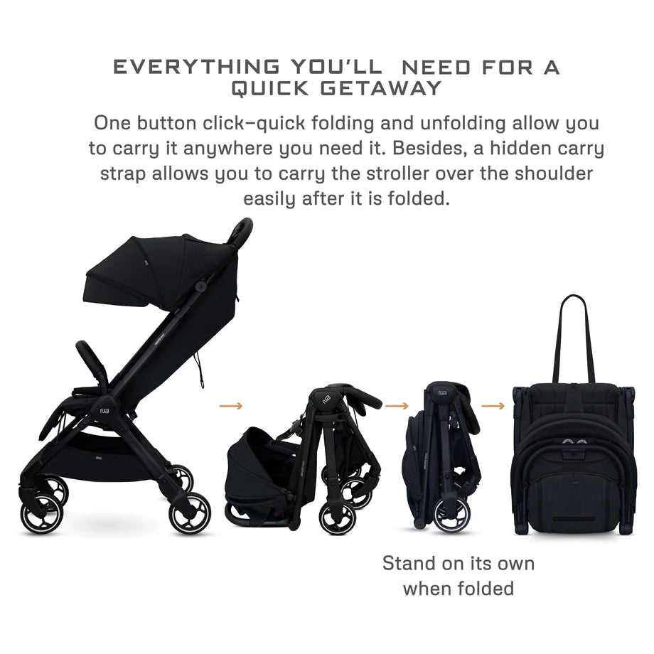 Neobreez DECA Ultra-Lightweight Cabin Size Travel Stroller (Black)