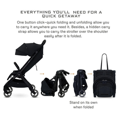 Neobreez DECA Ultra-Lightweight Cabin Size Travel Stroller (Black)