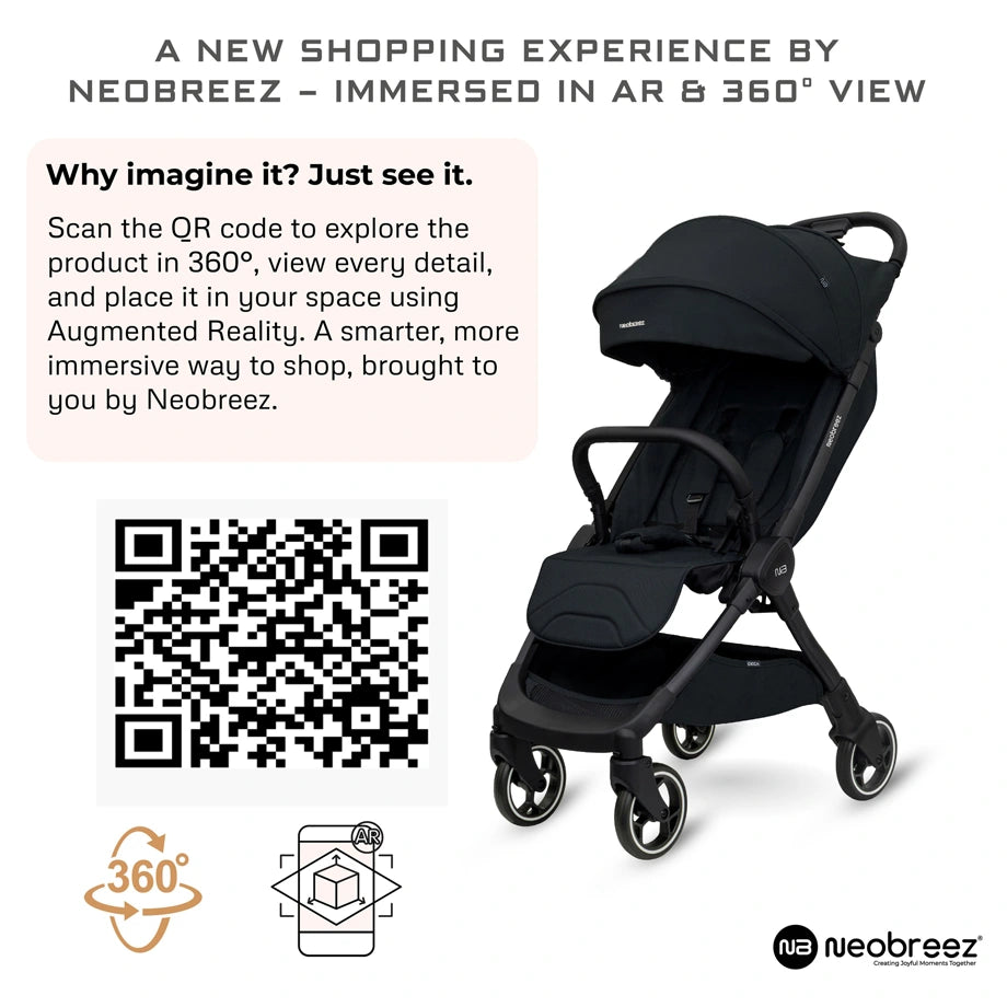 Neobreez DECA Ultra-Lightweight Cabin Size Travel Stroller (Black)