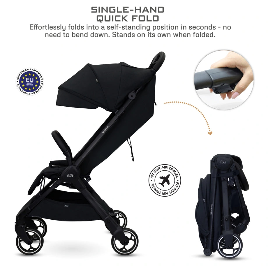 Neobreez DECA Ultra-Lightweight Cabin Size Travel Stroller (Black)