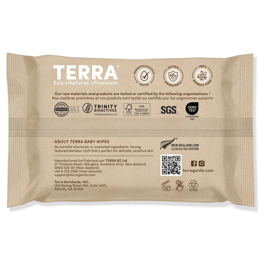 Terra Baby Wipes 10s (Water)