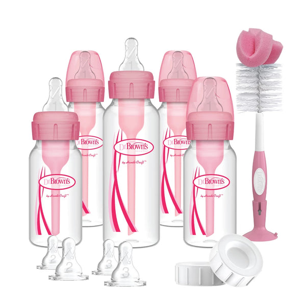 Dr. Browns PP Options+ Narrow-Neck Bottle Gift Set (Pink)