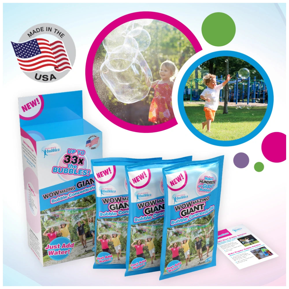 South Beach Bubbles WOWmazing Giant Bubble Concentrate Refill (3-Pack)