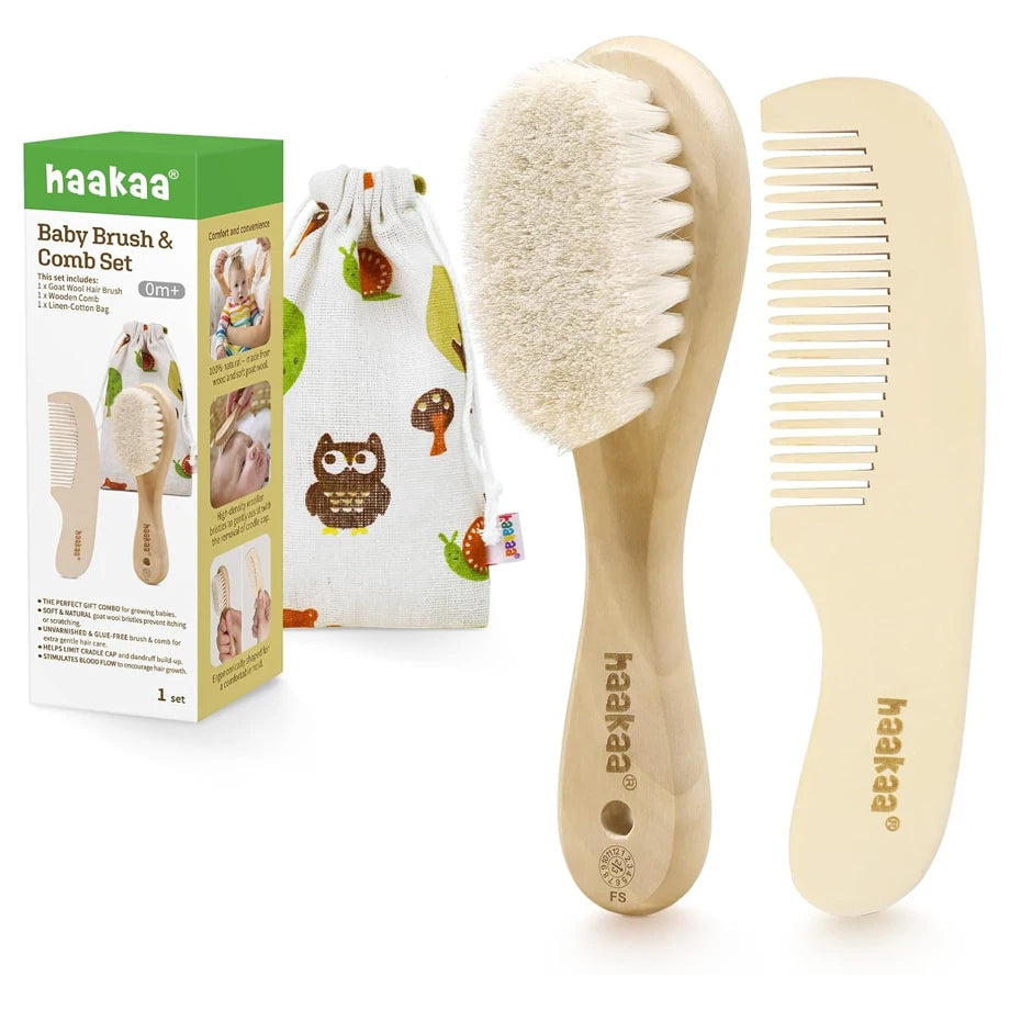 Haakaa Goat Baby Brush & Comb Set