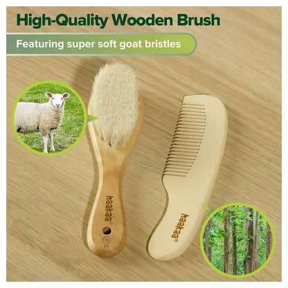 Haakaa Goat Baby Brush & Comb Set