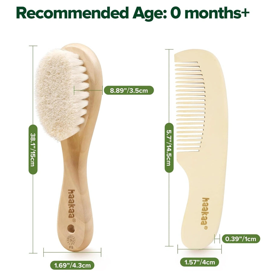 Haakaa Goat Baby Brush & Comb Set