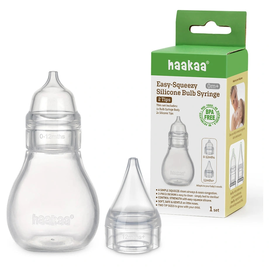 Haakaa Easy Silicone Nasal Snot Aspirator (2 Tips)