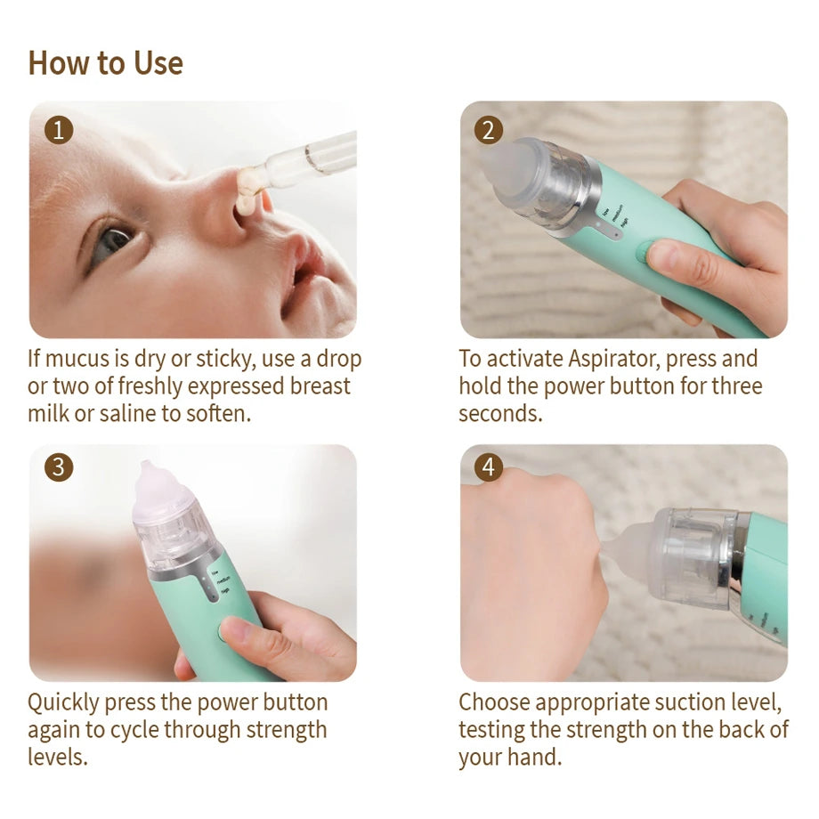 Haakaa Usb Rechargeable Baby Nasal Aspirator