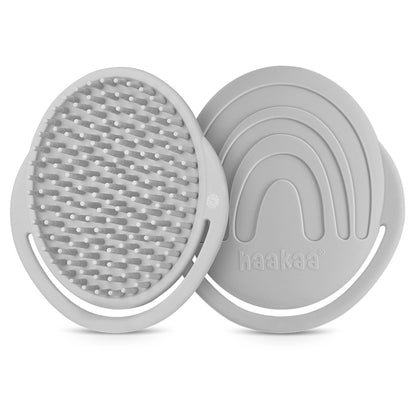 Haakaa Rainbow Silicone Shampoo Brush (Slate Grey)