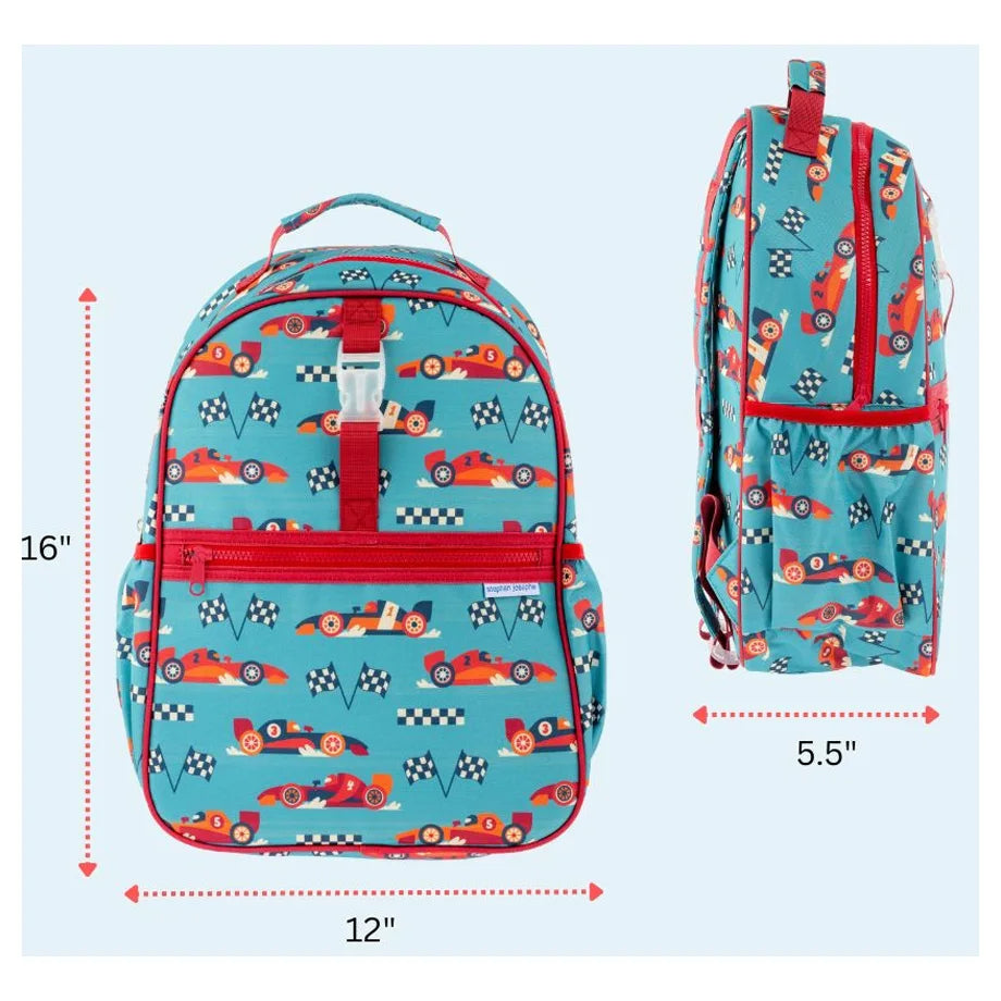 Stephen Joseph All Over Print Backpack (Race Car)