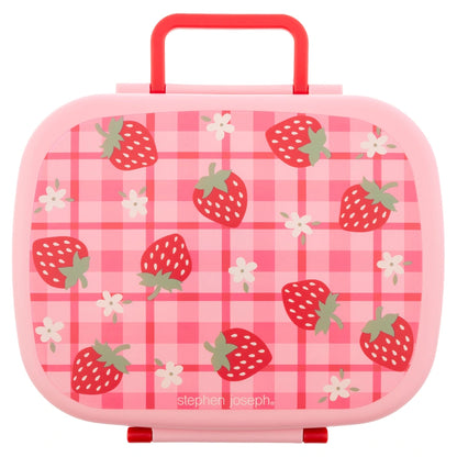 Stephen Joseph Bento Box With Removable Tray (Strawberry)