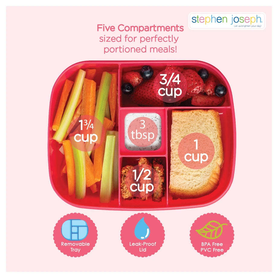 Stephen Joseph Bento Box With Removable Tray (Race Car)