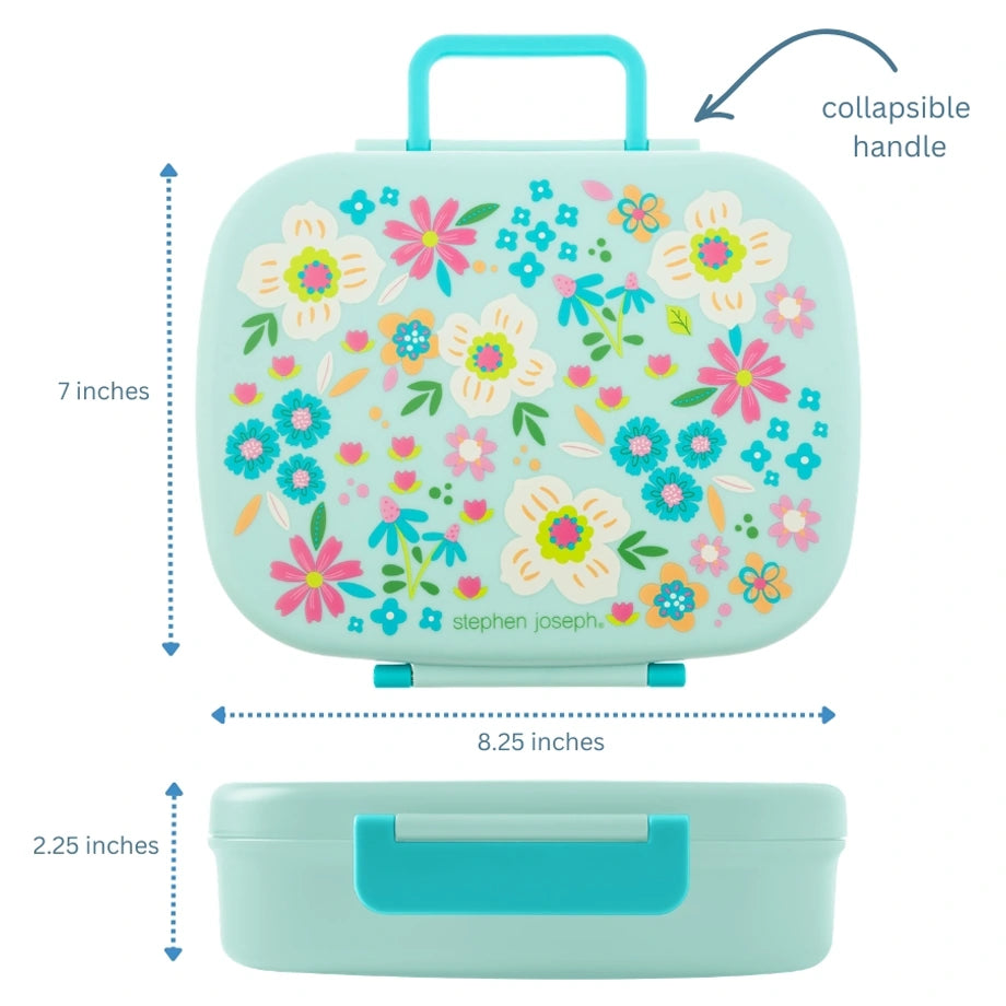 Stephen Joseph Bento Box With Removable Tray (Flower)