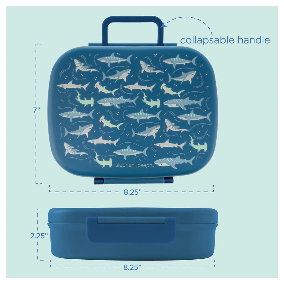 Stephen Joseph Bento Box With Removable Tray (Shark)