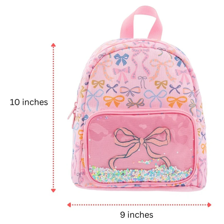 Stephen Joseph Mini Glitter Backpack (Bows)
