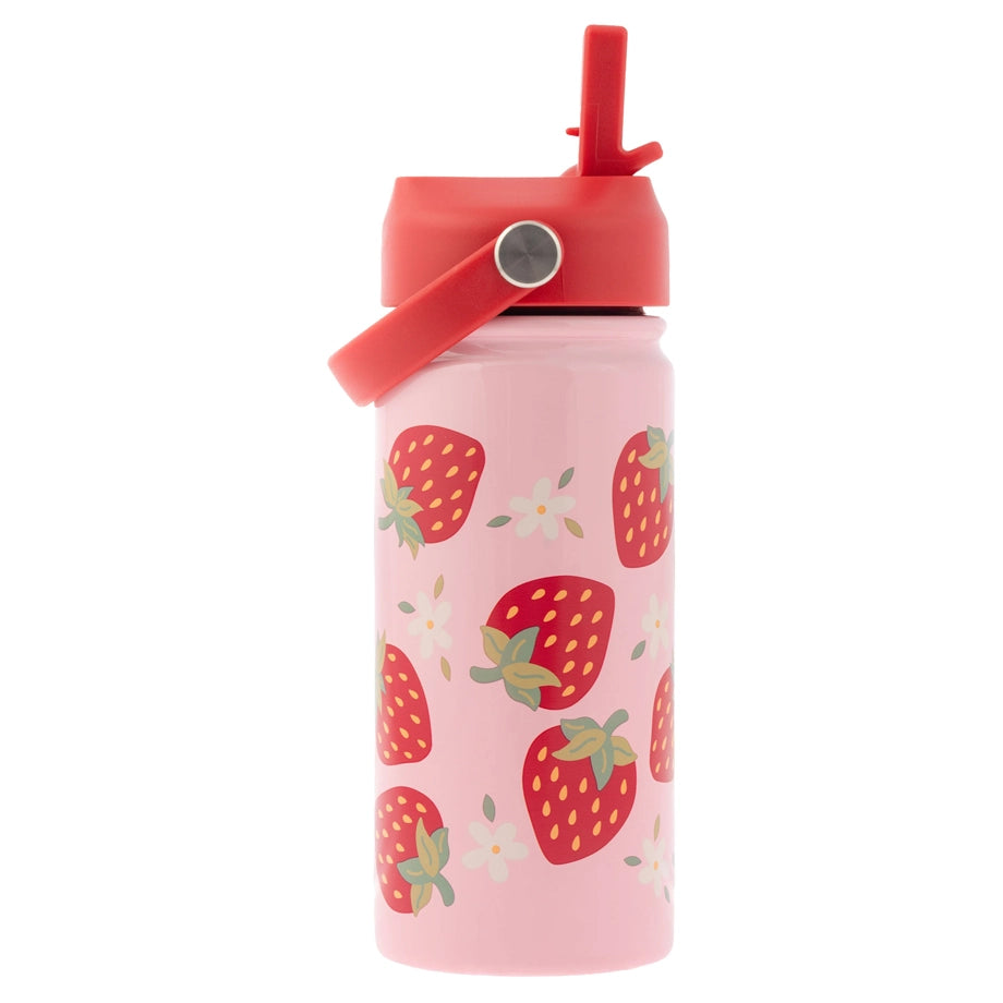 Stephen Joseph Insulated SS Bottle With Handle (Strawberry)