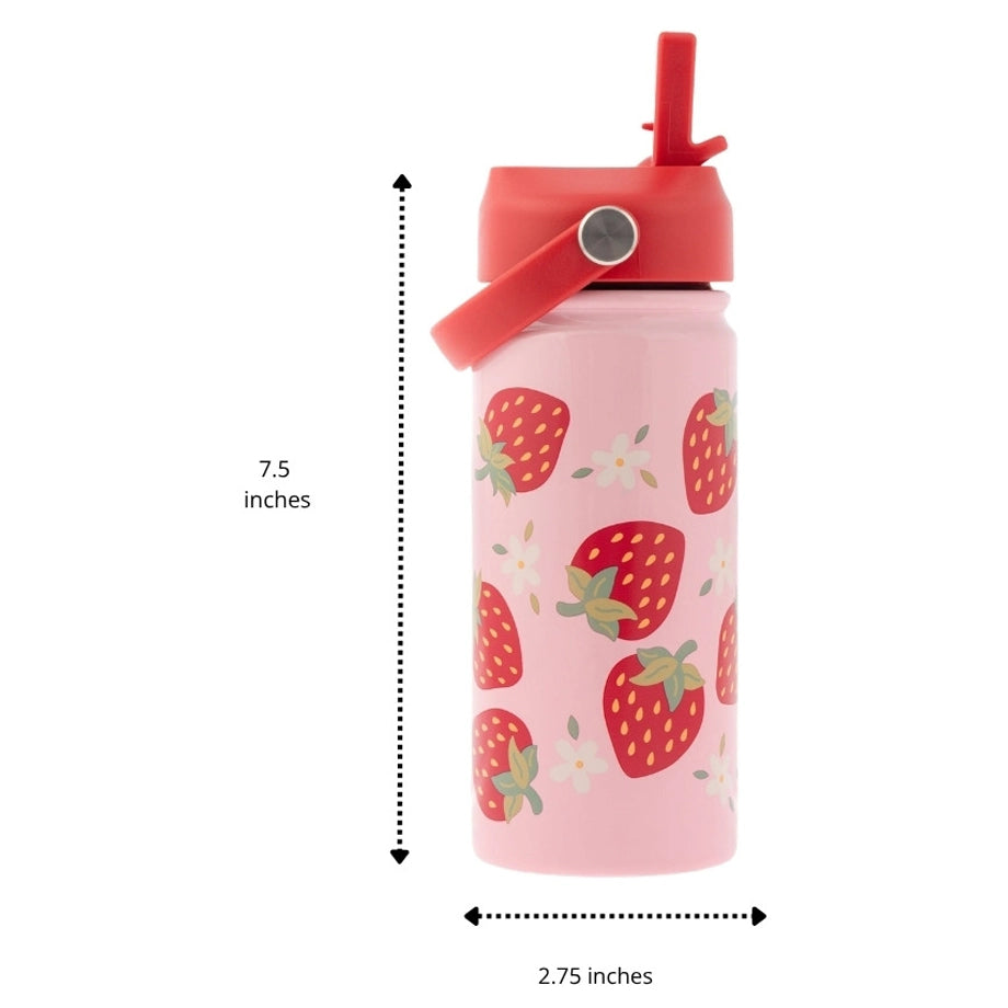Stephen Joseph Insulated SS Bottle With Handle (Strawberry)