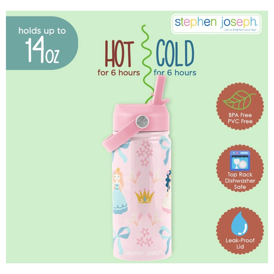 Stephen Joseph Insulated SS Bottle With Handle (Princess)