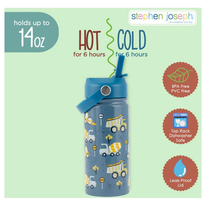Stephen Joseph Insulated SS Bottle With Handle (Construction)