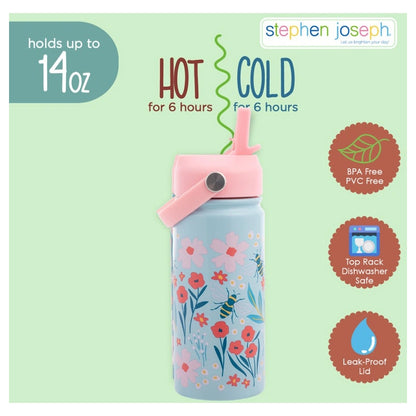 Stephen Joseph Insulated SS Bottle With Handle (Bee)