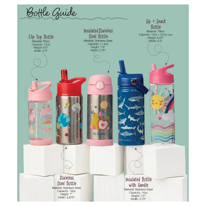 Stephen Joseph Insulated SS Bottle With Handle (Butterfly)