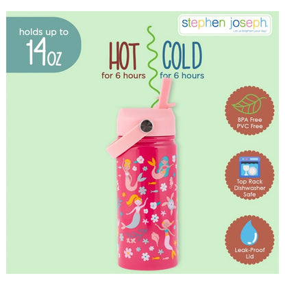 Stephen Joseph Insulated SS Bottle With Handle (Mermaid)