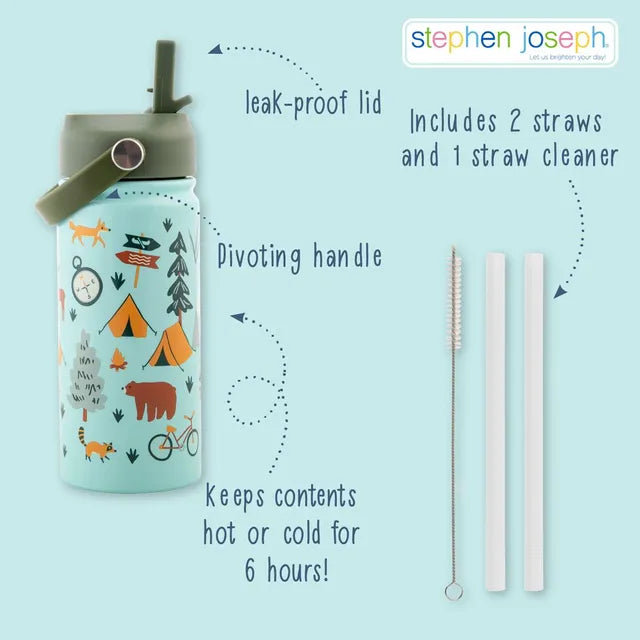 Stephen Joseph Insulated SS Bottle With Handle (Dino)