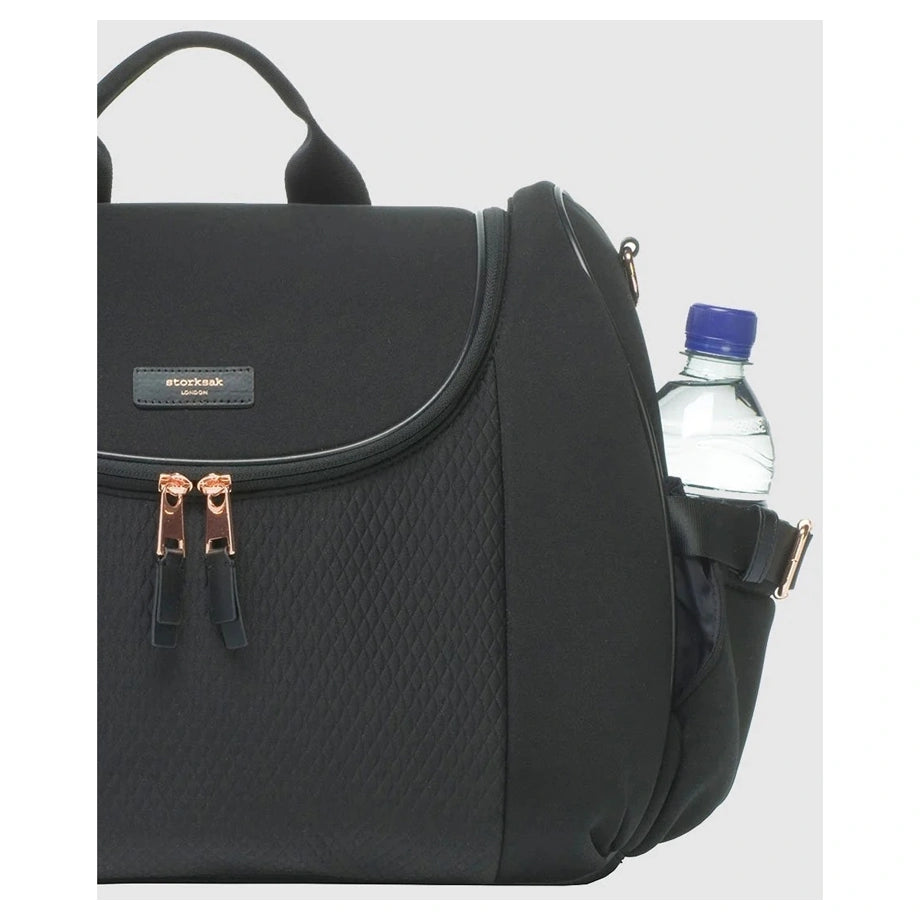 Storksak Poppy Luxe Diaper Bag (Black Scuba)