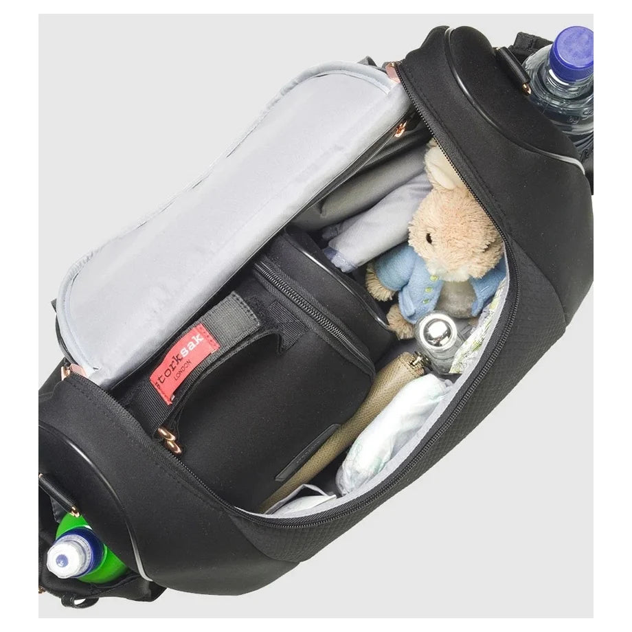 Storksak Poppy Luxe Diaper Bag (Black Scuba)