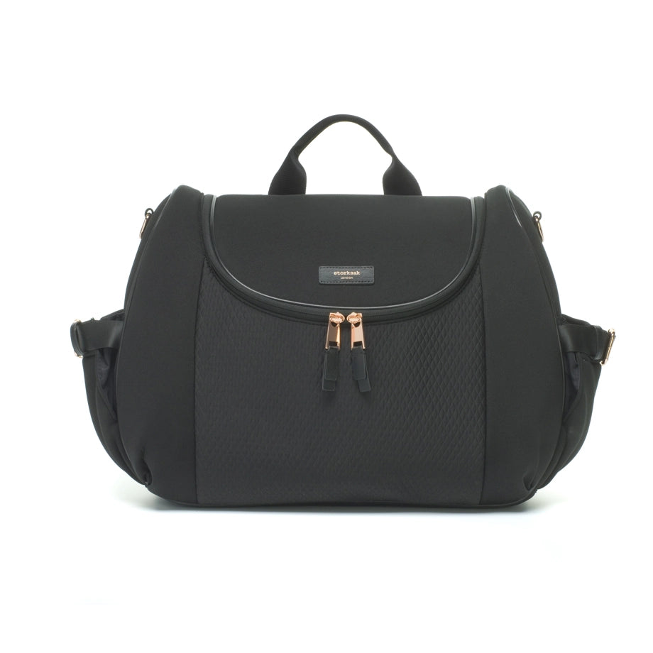 Storksak Poppy Luxe Diaper Bag (Black Scuba)