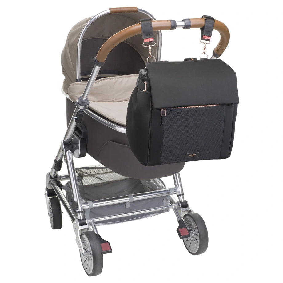 Storksak St. James Diaper Bag (Black/Gold)