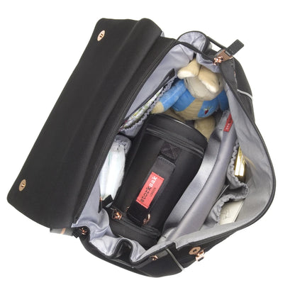 Storksak St. James Diaper Bag (Black/Gold)