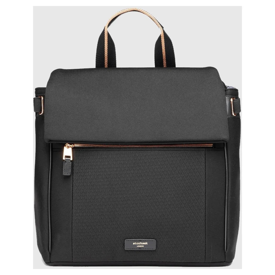 Storksak St. James Diaper Bag (Black/Gold)