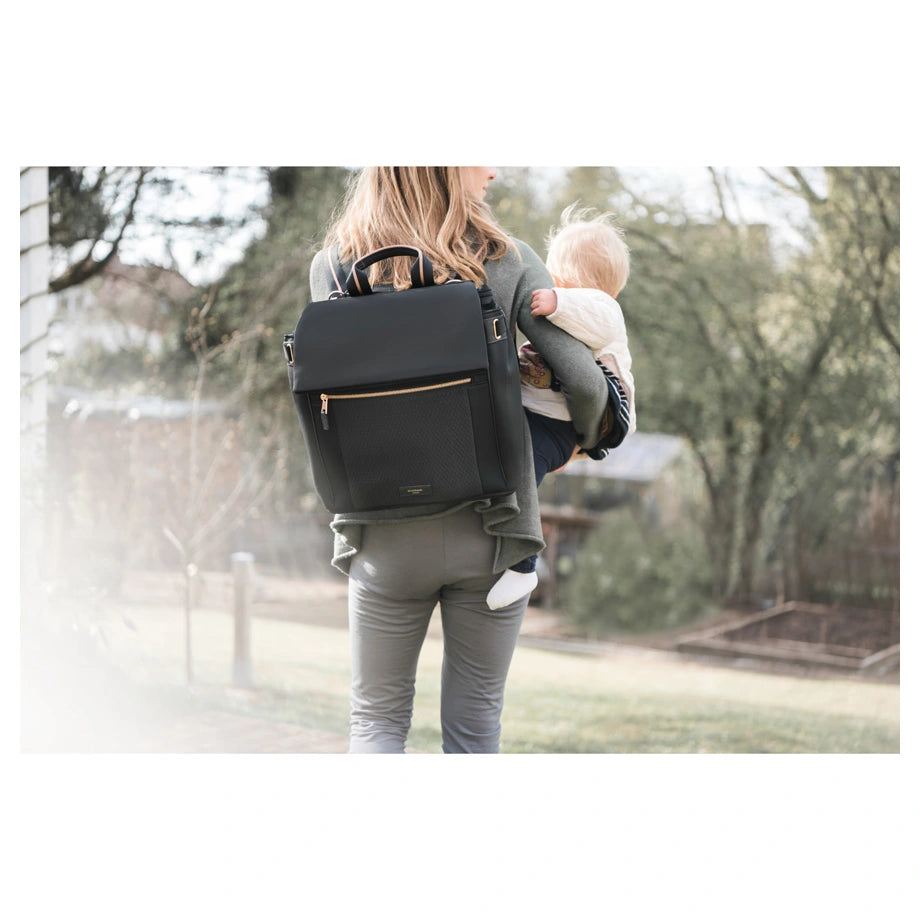 Storksak St. James Diaper Bag (Black/Gold)
