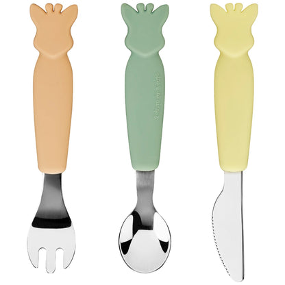 Sophie La Girafe "Once Upon a Time" 3-Piece Stainless Steel Cutlery Set