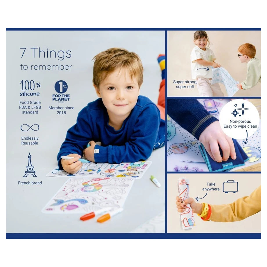 Superpetit Colouring Playmat Artiste Collection (Into Space)