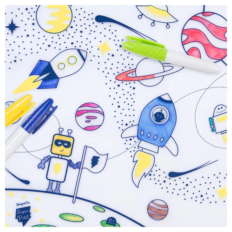 Superpetit Colouring Playmat Artiste Collection (Into Space)