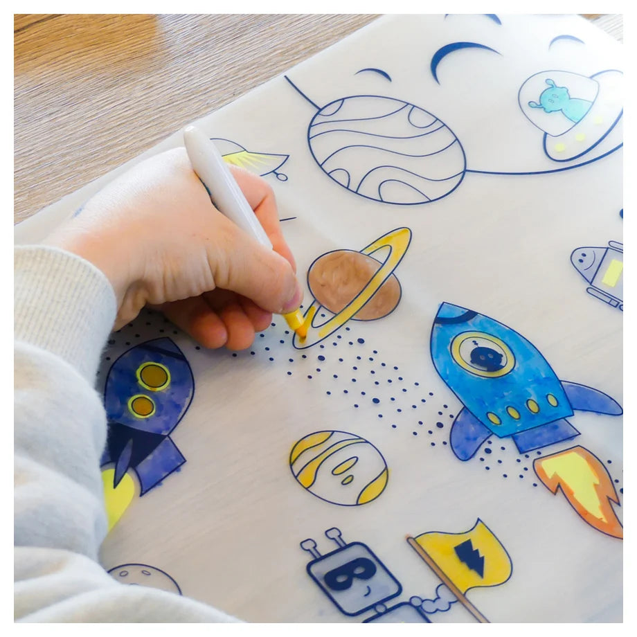 Superpetit Colouring Playmat Artiste Collection (Into Space)