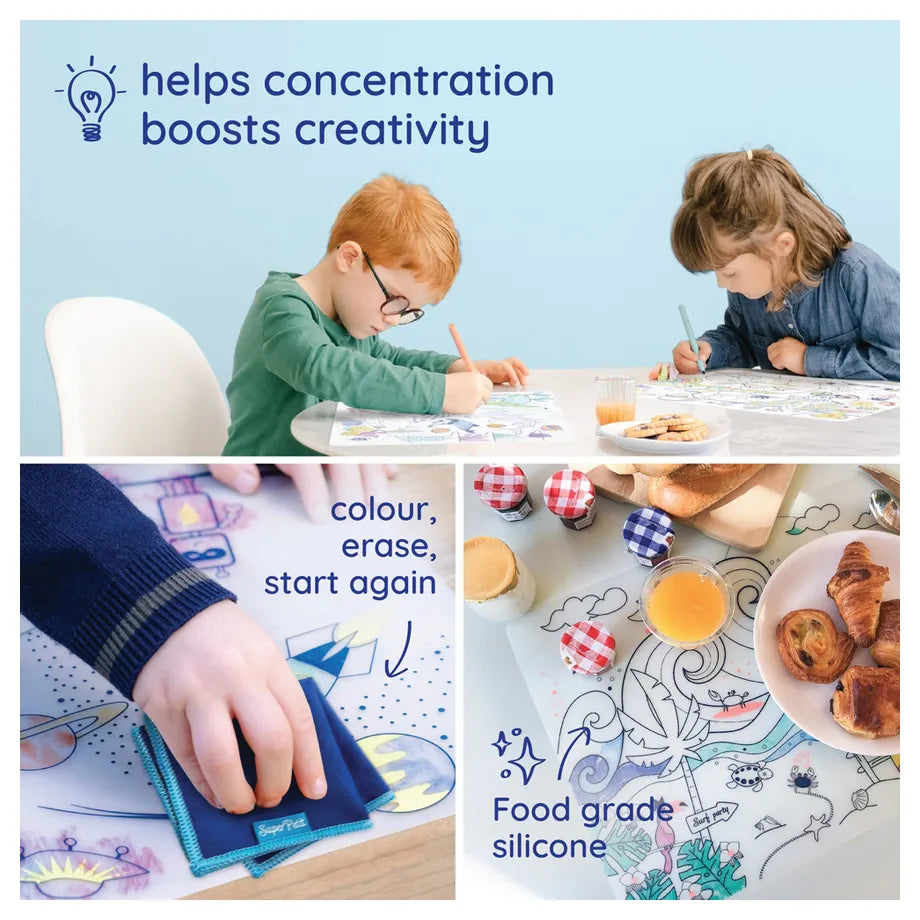 Superpetit Colouring Playmat Artiste Collection (Into Space)