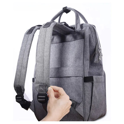 Sunveno Stylish Diaper Travel Backpack with Stroller Straps & Changing Pad XL (Grey)