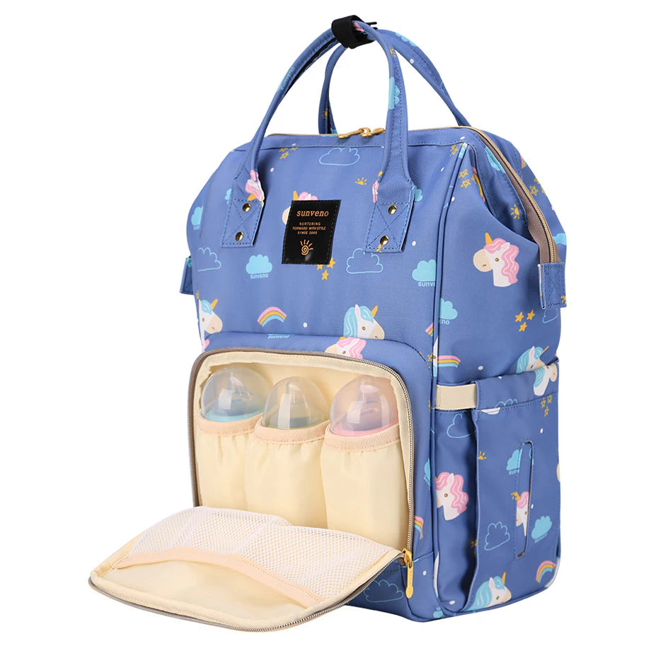 Sunveno Diaper Bag with USB (Unicorn Blue)