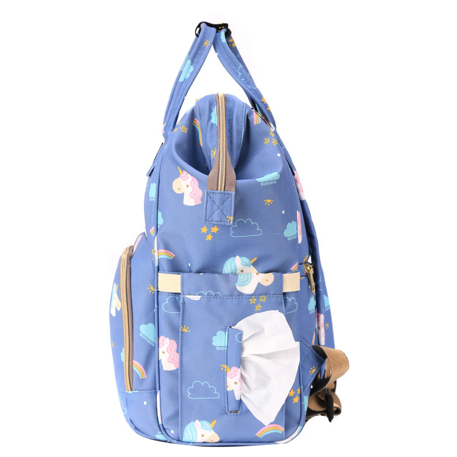 Sunveno Diaper Bag with USB (Unicorn Blue)