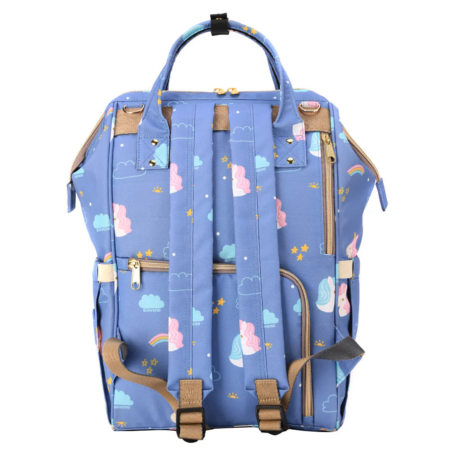 Sunveno Diaper Bag with USB (Unicorn Blue)