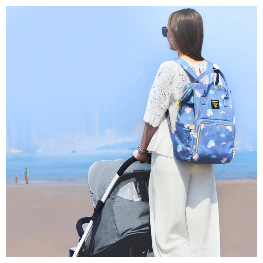 Sunveno Diaper Bag with USB (Unicorn Blue)