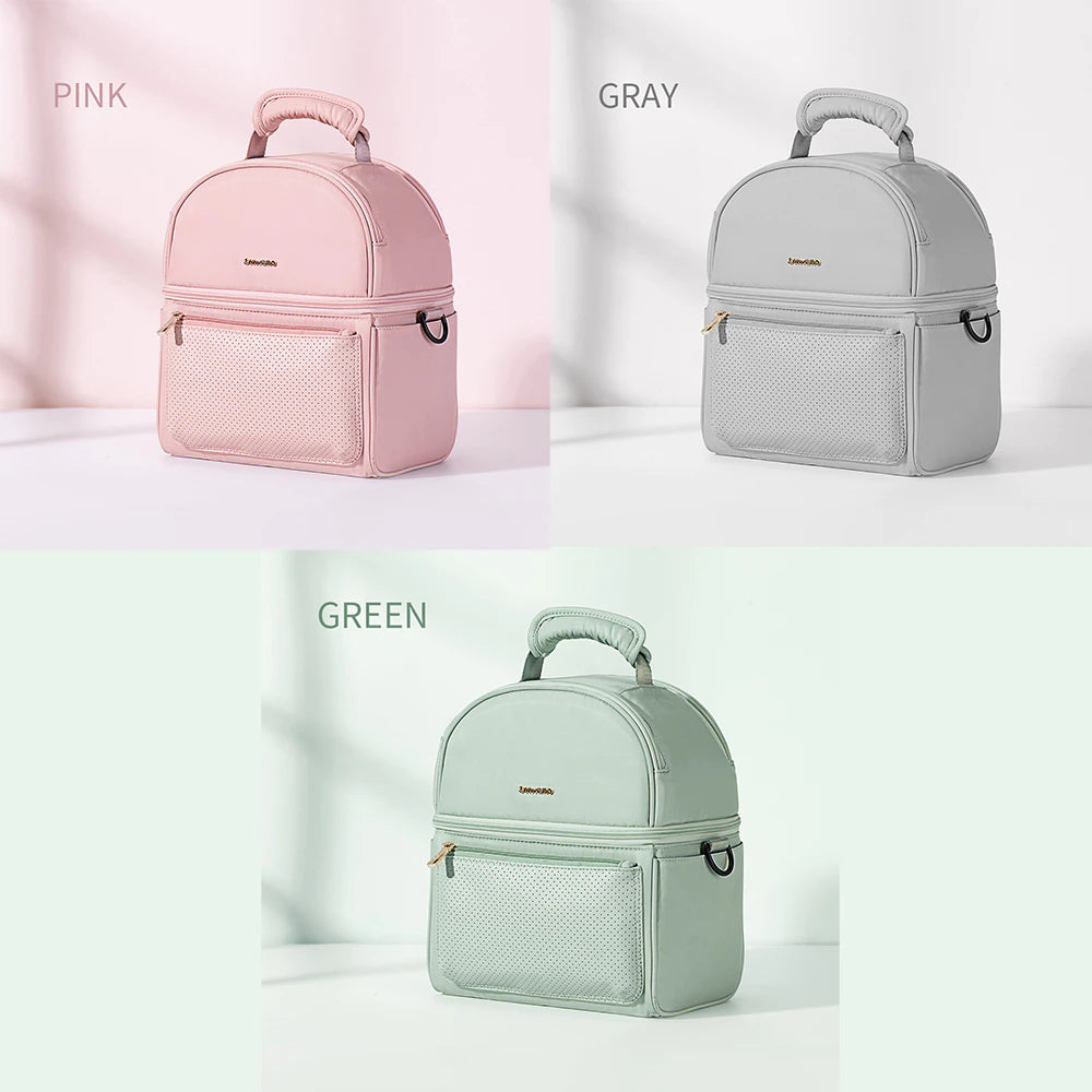 حقيبة غداء معزولة من صن فينو مع صندوق حراري (وردي) حقيبة غداء معزولة من صن فينو مع صندوق حراري (وردي)