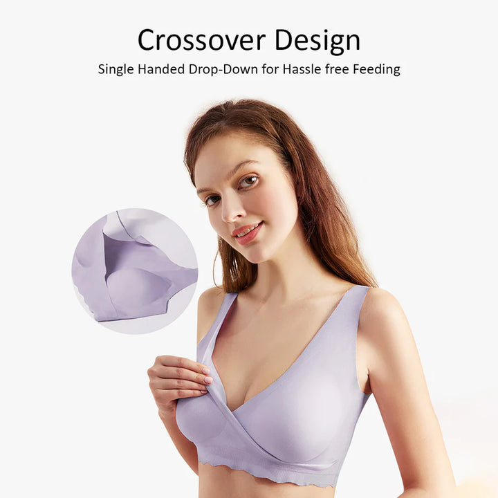 Sunveno Maternity Cross Fit Nursing & Sleep Bra L (Purple)