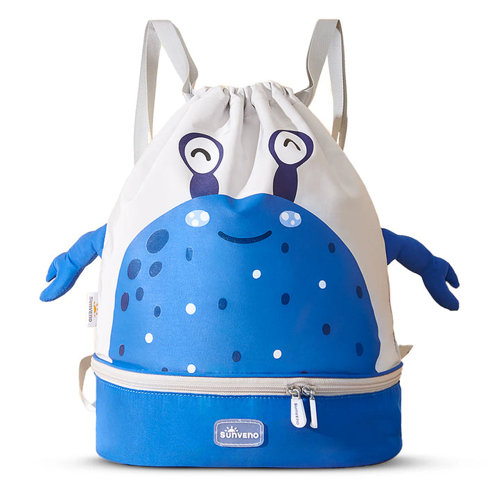 Sunveno Sling 3D School /Swimming Bag With Shoe Compartment (Blue)